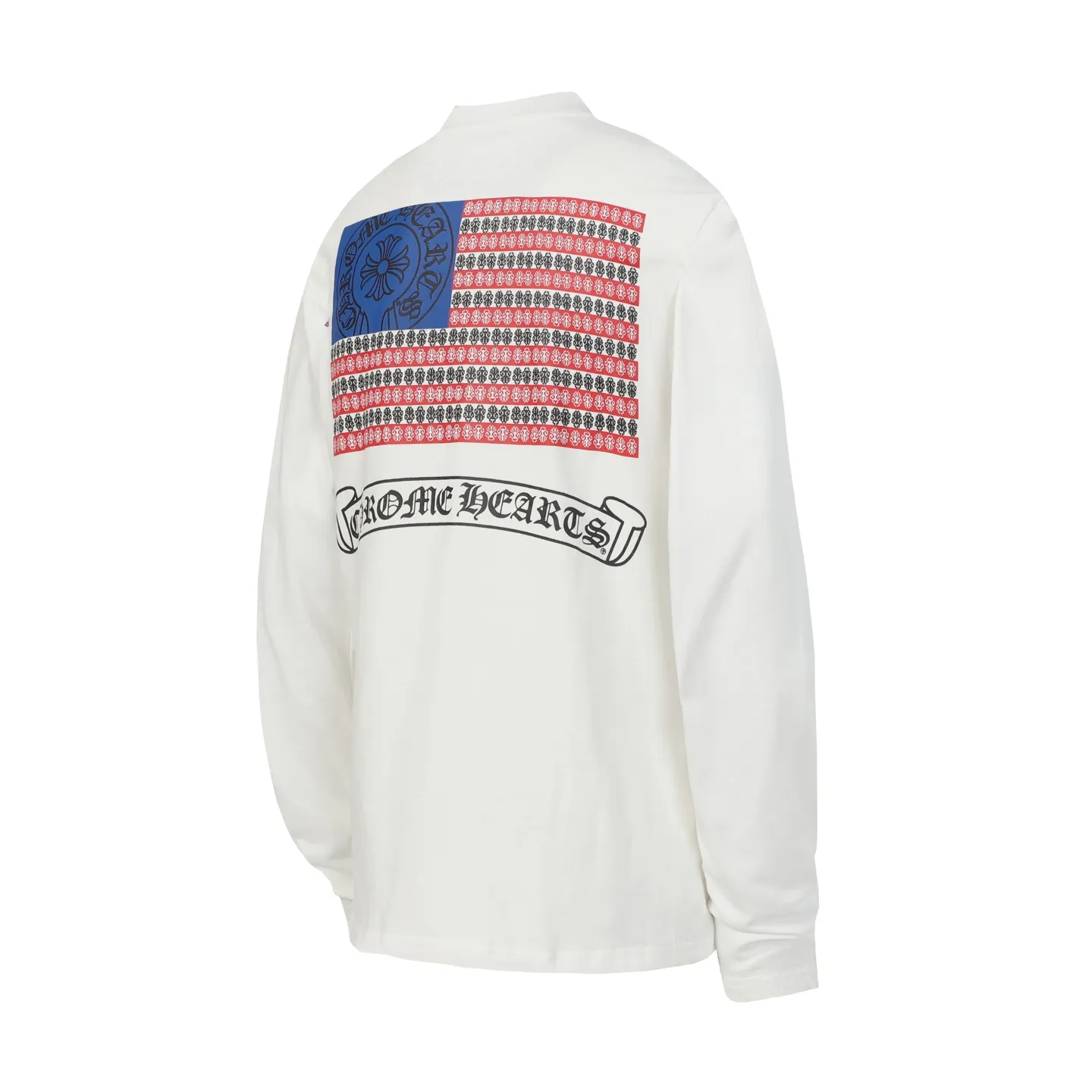 P160 Cross-border model. Those who pursue quality, please do not place an order. -Chrome Hearts/Chrome Hearts Sanskrit horseshoe🇺🇸 platform popular long-sleeved T-shirt -High weight, high density and high quality. The wool is soft, delicate and skin-friendly. It feels soft and silky. It has excellent warmth and skin-friendly properties. XL